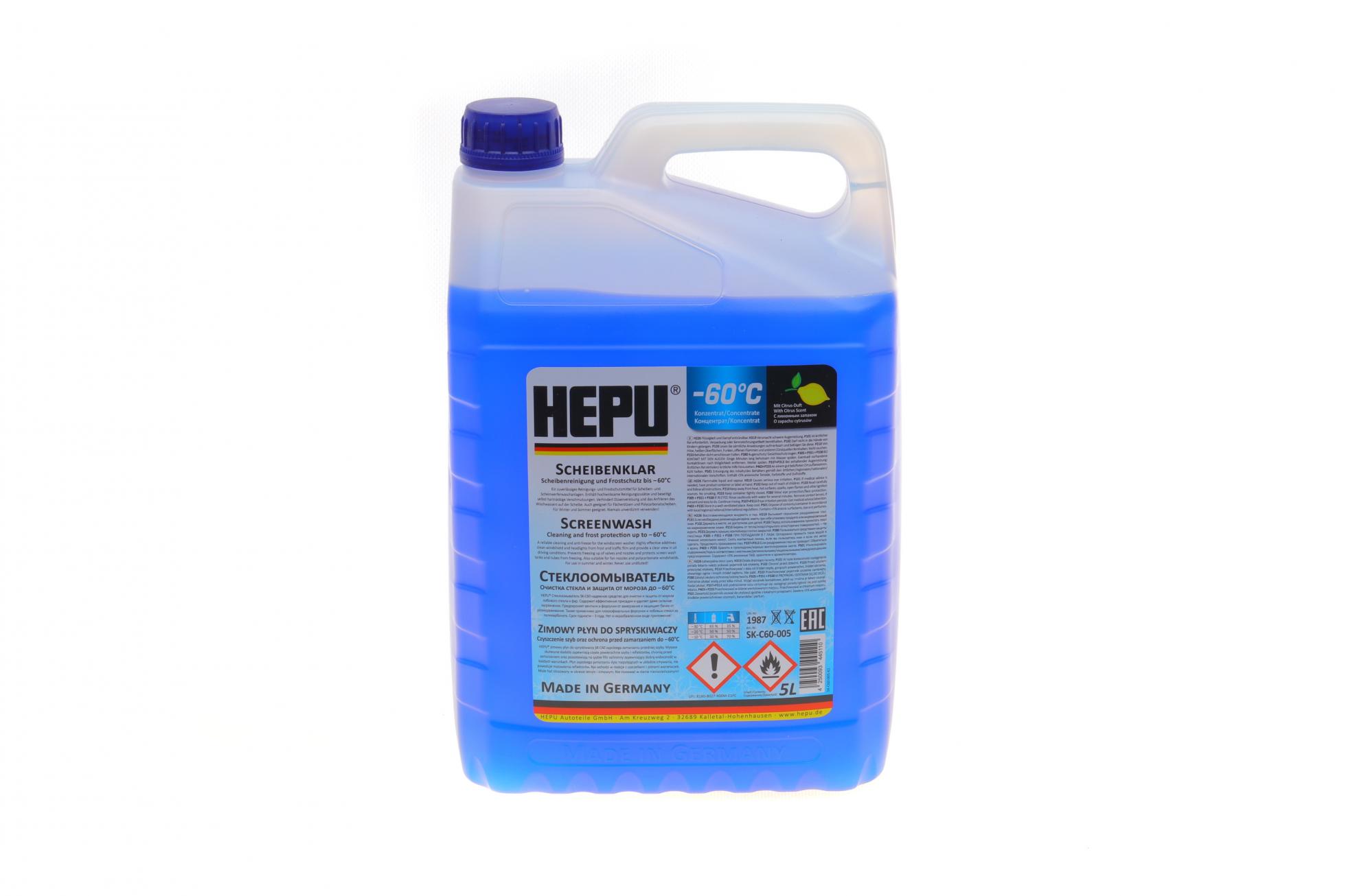 Склоомивач Склоомивач зимовий концентрат 5L -60°C кат№ SK-C60-005 пр-во:  HEPU  арт. SKC60005