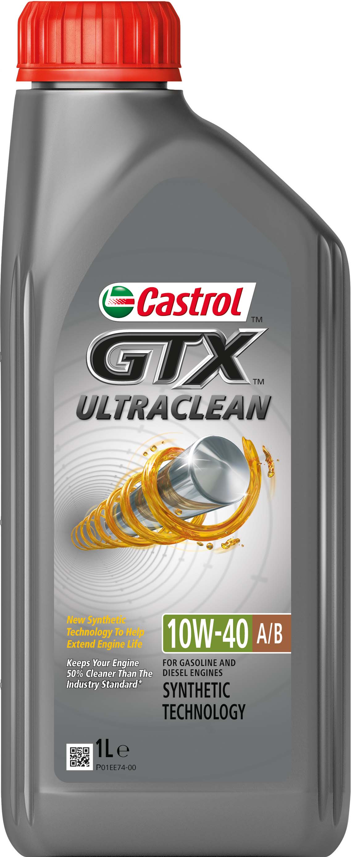 Масло моторне Моторна олива CASTROL GTX ULTRACLEAN / 10W40 / 1л. /( ACEA A3/B4 )  арт. 15F120