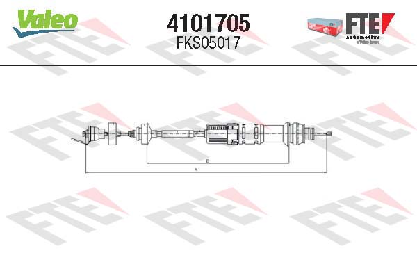 Трос-циліндр, система зчеплення CITROEN/PEUGEOT арт. 4101705