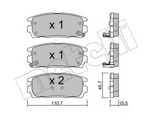 Колодки гальмівні (задні) Opel Antara A/Chevrolet Captiva 06- A.B.S. арт. 2207790