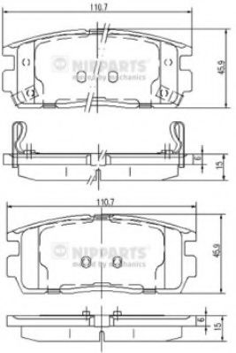 Гальмiвнi колодки дисковi A.B.S. арт. J3610905