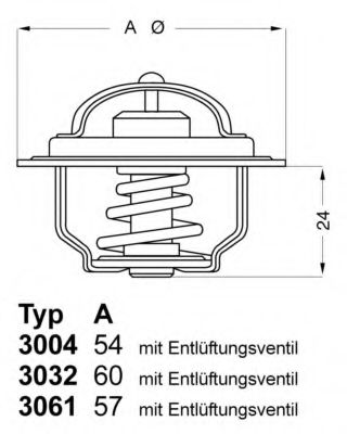 Антифриз Термостат MAZDA; FORD (пр-во Wahler)  арт. 300492D1